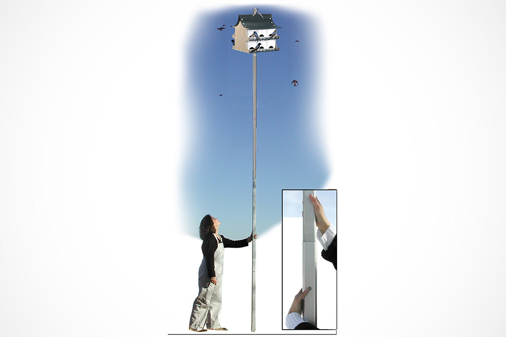 12 Family Purple Martin Bird House - Green & Tan