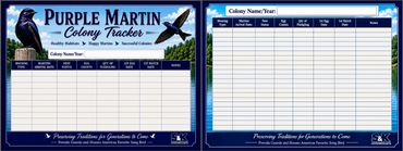 Purple Martin Colony Tracker Sign 24x18 /w Stake