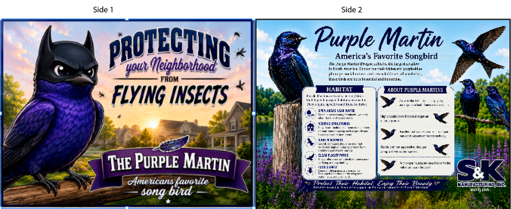 Purple Martin Sign 24x18 /w Stake