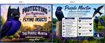 Purple Martin Sign 24x18 /w Stake