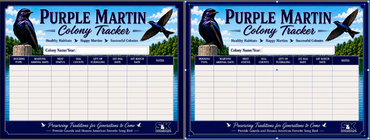 Purple Martin Colony Tracker Sign 24x18 /w Stake